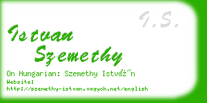 istvan szemethy business card